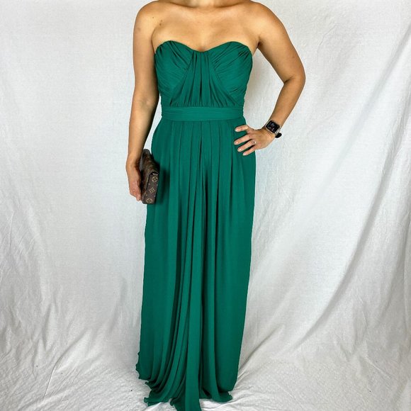 Badgley Mischka Dresses & Skirts - Badgley Mischka Green Flora Chiffon Gown $850